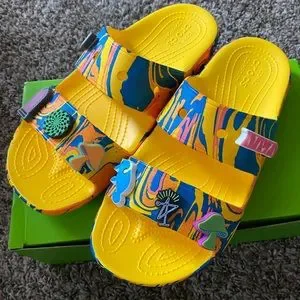 Crocs X Diplo Trippy Two Strap Sandals Diplo and Crocs Team Up for a Trippy Collab - PAPER Magazine main image 2